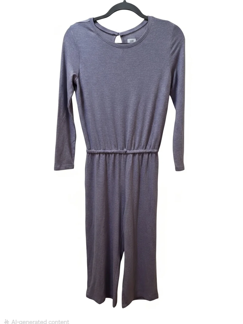 GAP Long-Sleeve Lavender Jumpsuit with Elastic Waist